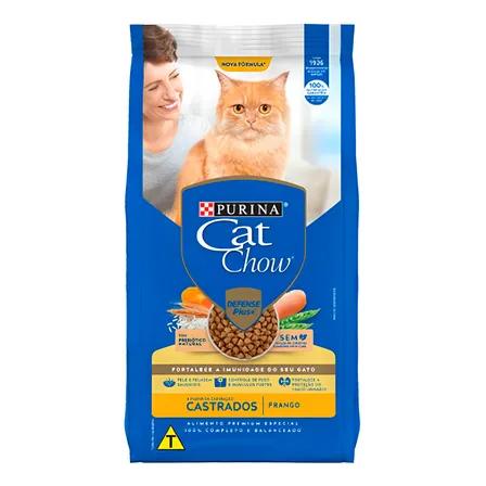 Alimento Cat Chow Castrados Frango 10,1kg Gato Saudável Alimento Cat Chow Castrados Frango 10,1kg Gato Saudável